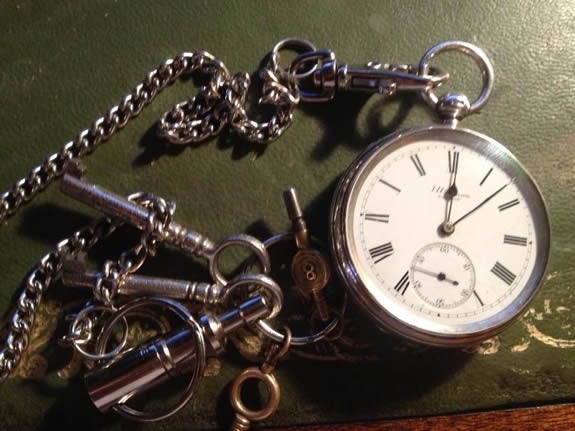 1886年製のJ.W.BENSON(J.W.ベンソン)鍵巻き式懐中時計